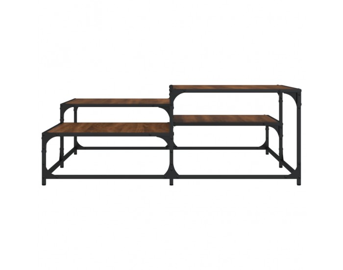 Sonata H Кафе маса, кафяв дъб, 107x107x40 см, инженерно дърво