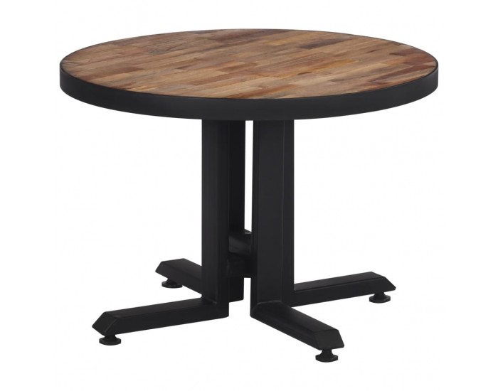 Sonata H Маса за кафе кръгла Ø55x40 см масивно регенерирано тиково дърво