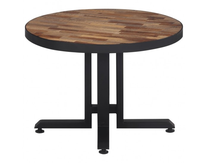 Sonata H Маса за кафе кръгла Ø55x40 см масивно регенерирано тиково дърво