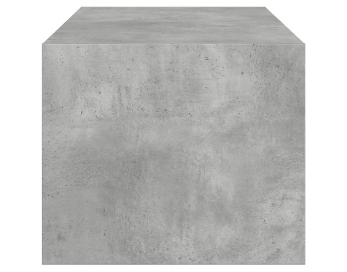 Sonata H Маса за кафе със стъклени врати, бетонно сива, 102x50x42 см