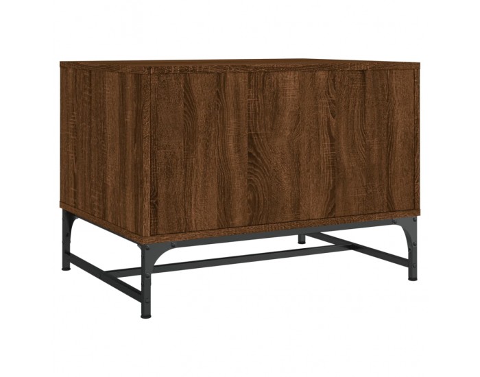 Sonata H Маса за кафе със стъклени врати, кафяв дъб, 68,5x50x50 см