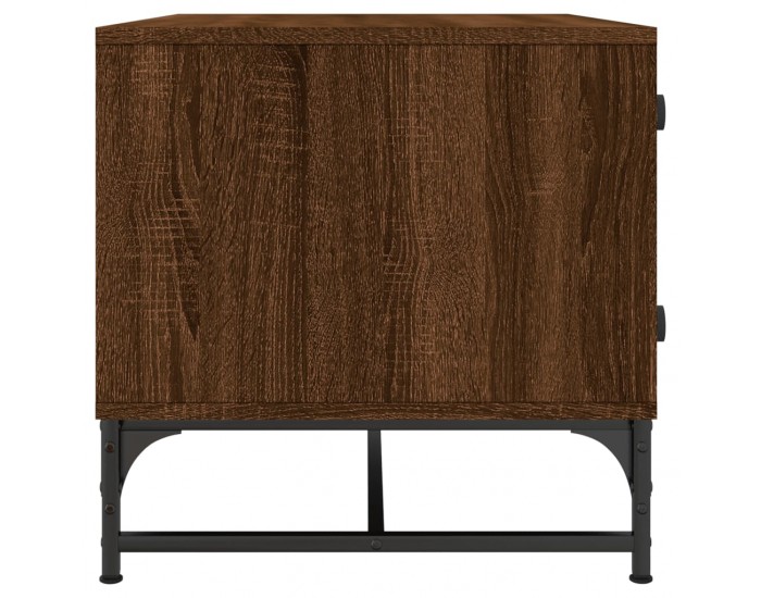 Sonata H Маса за кафе със стъклени врати, кафяв дъб, 68,5x50x50 см