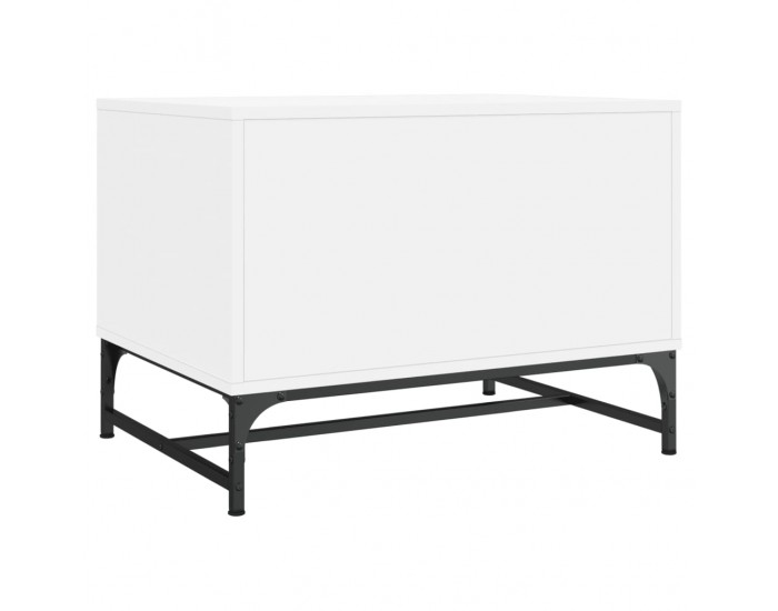 Sonata H Маса за кафе със стъклени врати, бял, 68,5x50x50 см