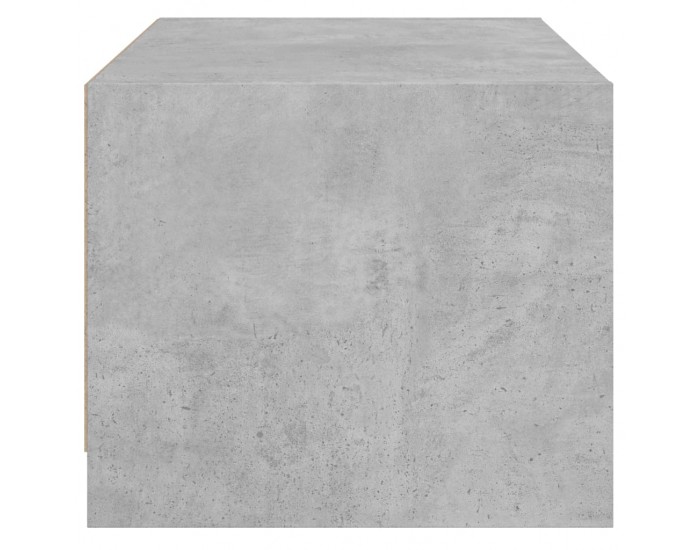 Sonata H Маса за кафе със стъклени врати, бетонно сива, 68x50x42 см