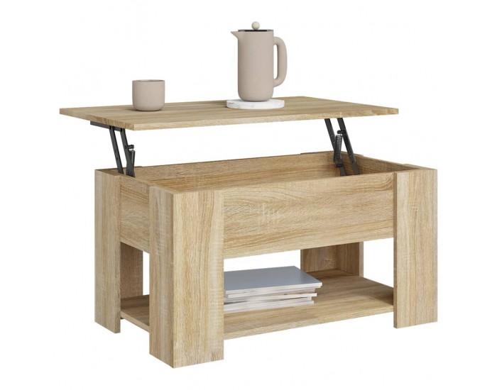 Sonata H Маса за кафе, дъб сонома, 79x49x41 см, инженерно дърво