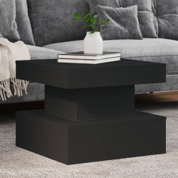 Sonata H Маса за кафе с LED осветление, черна, 50x50x40 см - Холни маси