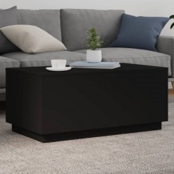 Sonata H Маса за кафе с LED осветление, черна, 90x50x40 см - Холни маси