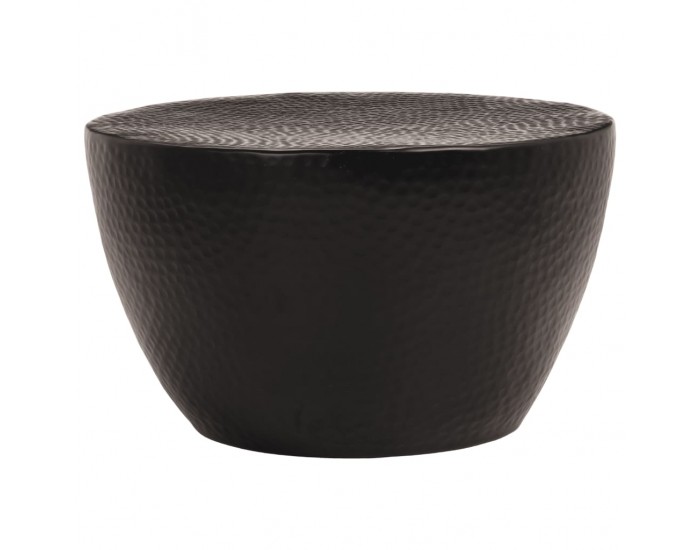 Sonata H Маса за кафе, кован алуминий, Ø 50x30 см, черна