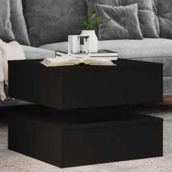 Sonata H Маса за кафе с LED осветление, черна, 50x50x40 см - Холни маси