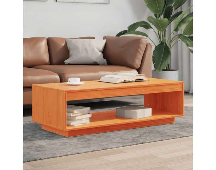 Sonata H Маса за кафе, восъчнокафява, 110x50x33,5 см, борово дърво масив