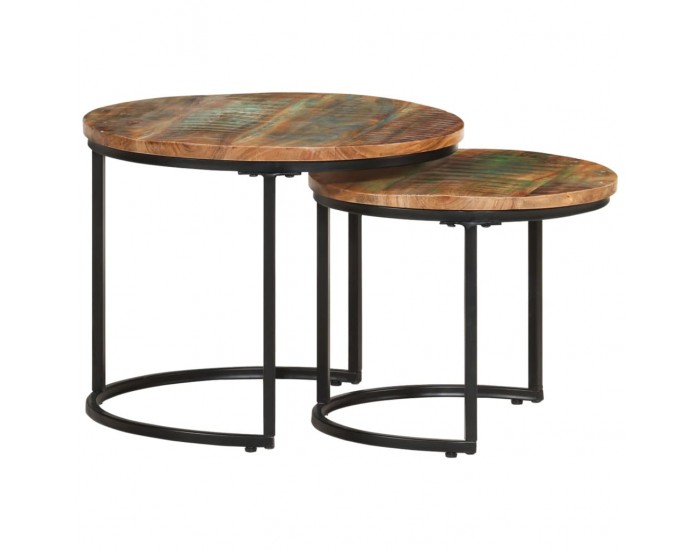 Sonata H Стифиращи маси, 2 бр, регенерирано дърво масив