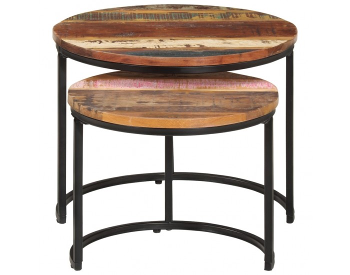 Sonata H Стифиращи маси, 2 бр, регенерирано дърво масив