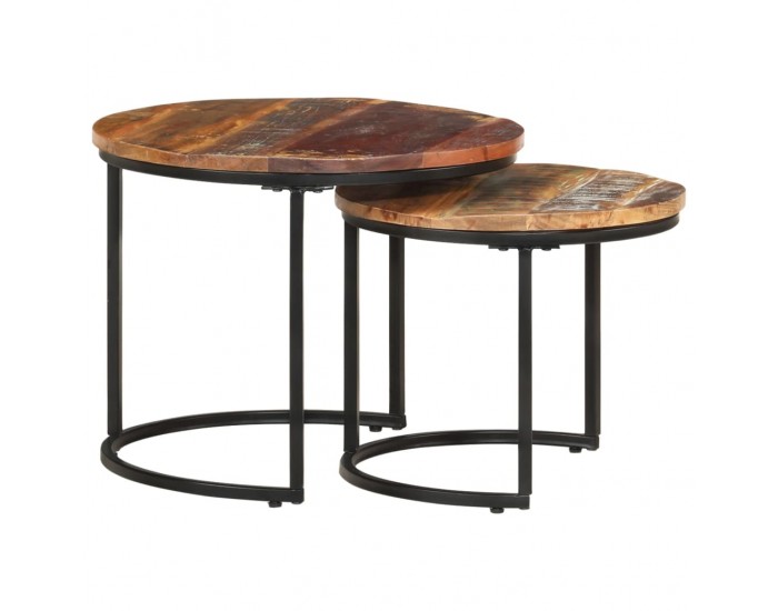 Sonata H Стифиращи маси, 2 бр, регенерирано дърво масив