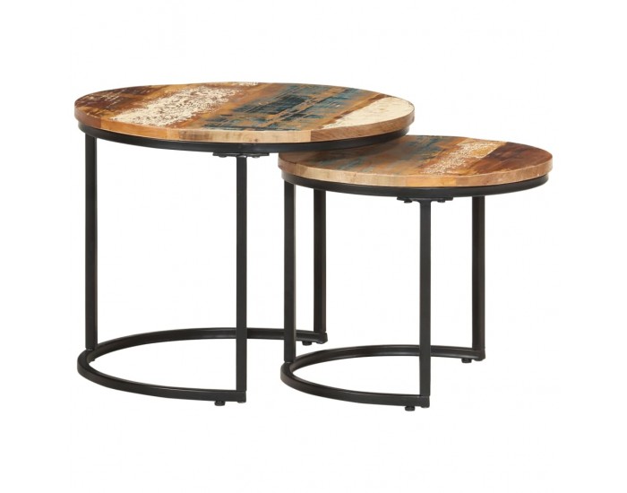 Sonata H Стифиращи маси, 2 бр, регенерирано дърво масив