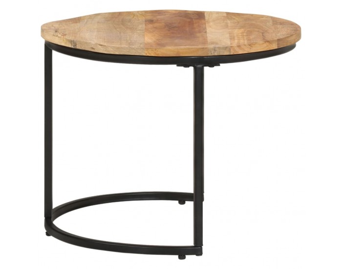 Sonata H Стифиращи маси, 3 бр, грубо мангово дърво