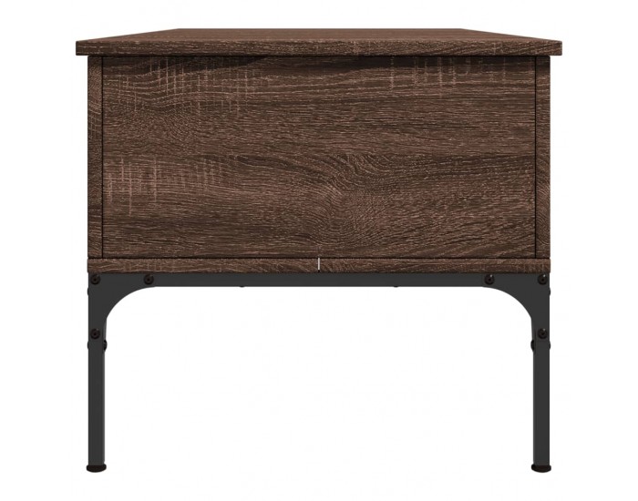 Sonata H Маса за кафе, кафяв дъб, 100x50x45 см, инженерно дърво и метал