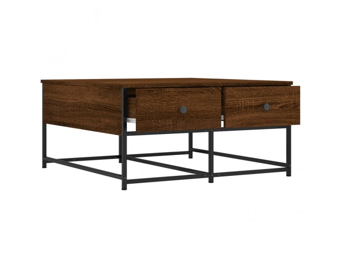 Sonata H Кафе маса, кафяв дъб, 80x80x40 см, инженерно дърво