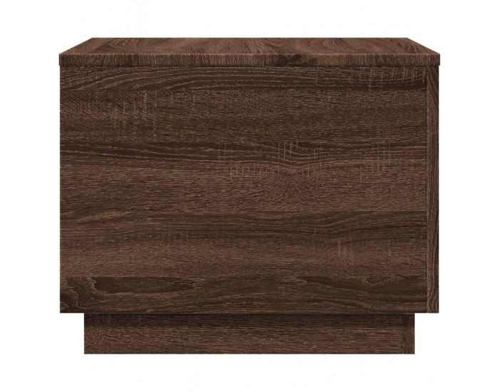 Sonata H Маса за кафе с LED осветление, кафяв дъб, 50x50x40 см