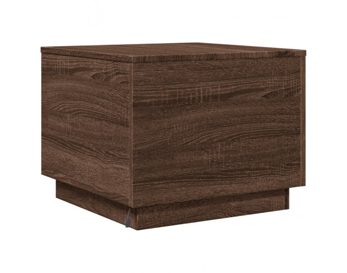 Sonata H Маса за кафе с LED осветление, кафяв дъб, 50x50x40 см