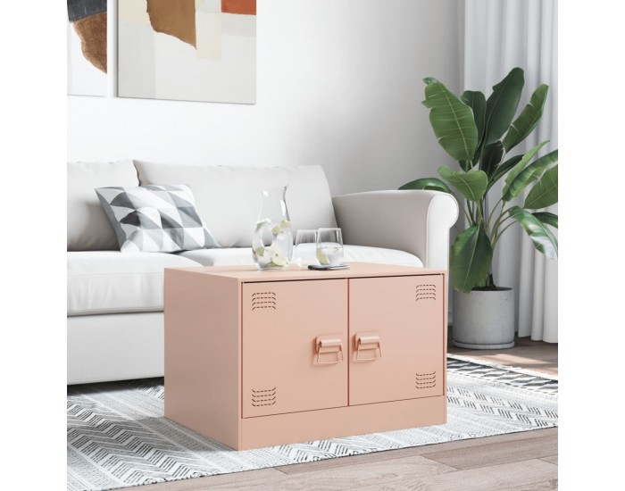 Sonata H Маса за кафе, розова, 67x50x44 см, стомана