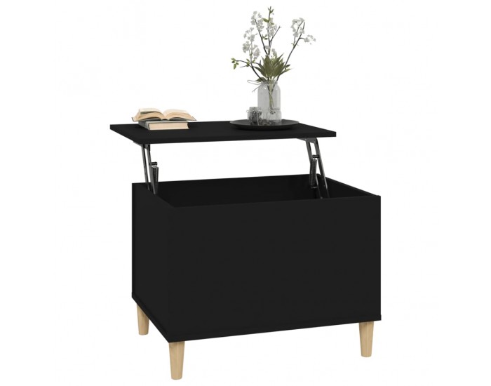 Sonata H Кафе маса, черна, 60x44,5x45 см, инженерно дърво