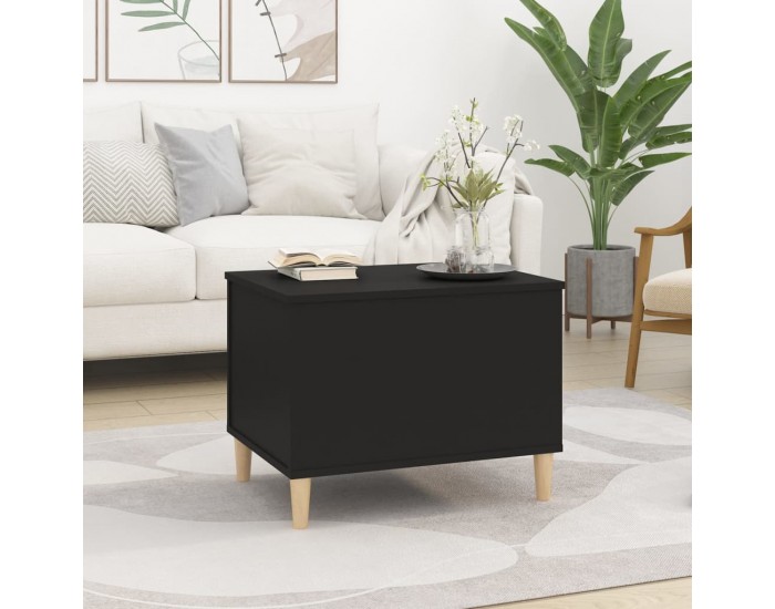 Sonata H Кафе маса, черна, 60x44,5x45 см, инженерно дърво