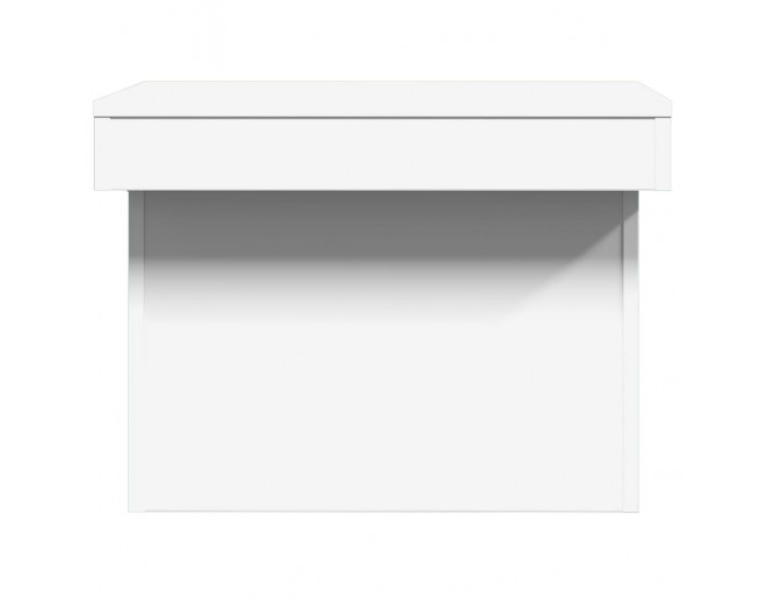 Sonata H Маса за кафе, бяла, 80x55x40 см, инженерно дърво