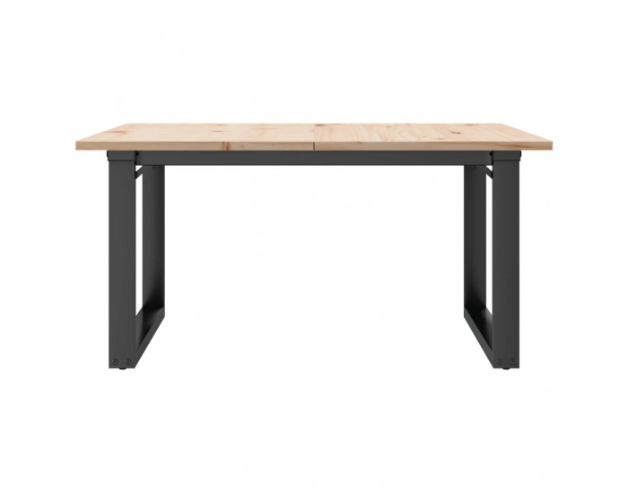 Sonata H Кафе маса О-образна рамка 80x80x45 см бор масив и чугун