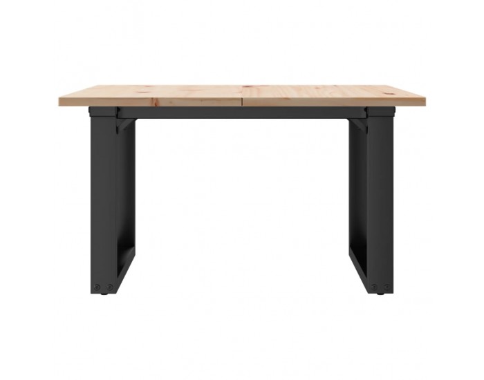 Sonata H Кафе маса О-образна рамка 70x70x40 см бор масив и чугун