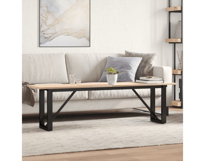 Sonata H Кафе маса О-образна рамка 160x40x45 см бор масив и чугун