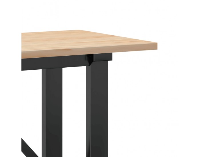 Sonata H Кафе маса О-образна рамка 160x40x45 см бор масив и чугун