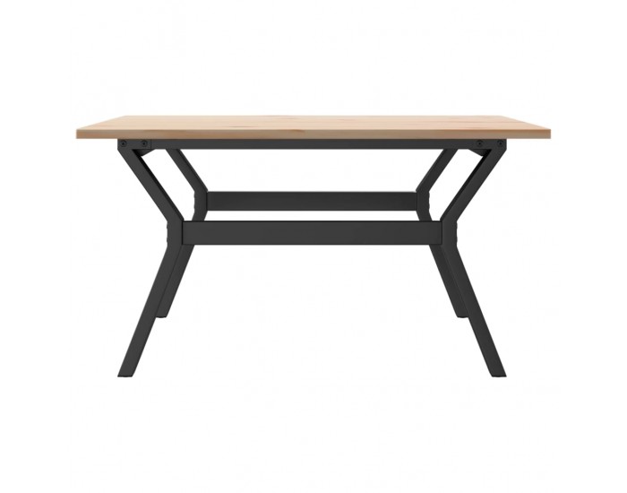 Sonata H Кафе маса Y-образна рамка 80x80x45 см бор масив и чугун