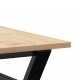 Sonata H Кафе маса Y-образна рамка 80x80x45 см бор масив и чугун