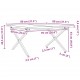 Sonata H Кафе маса X-образна рамка 80x80x45,5 см бор масив и чугун