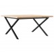 Sonata H Кафе маса X-образна рамка 80x80x45,5 см бор масив и чугун