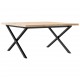 Sonata H Кафе маса X-образна рамка 80x80x45,5 см бор масив и чугун