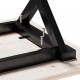 Sonata H Кафе маса X-образна рамка 80x80x45,5 см бор масив и чугун