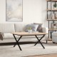 Sonata H Кафе маса X-образна рамка 80x80x45,5 см бор масив и чугун