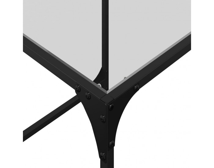 Sonata H Стифиращи кафе маси, 2 бр, с прозрачен стъклен плот, стомана