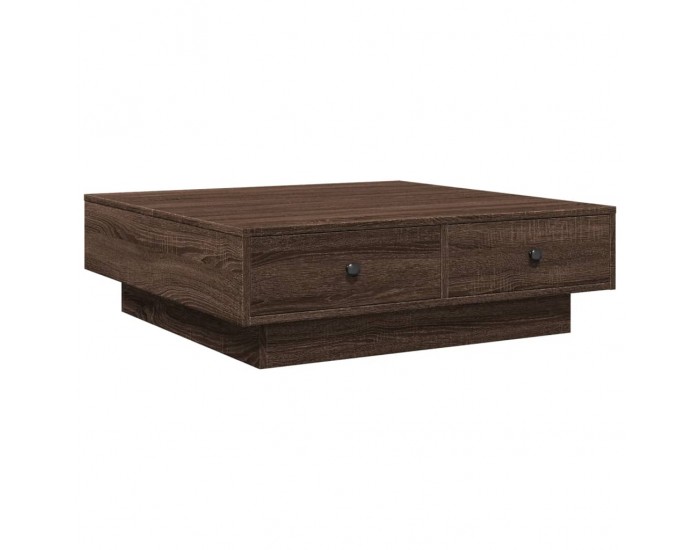 Sonata H Кафе маса, кафяв дъб, 90x90x28 см, инженерно дърво