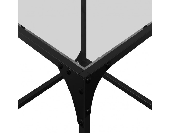 Sonata H Маси за кафе с прозрачен стъклен плот 2 бр 40x40x40 см стомана