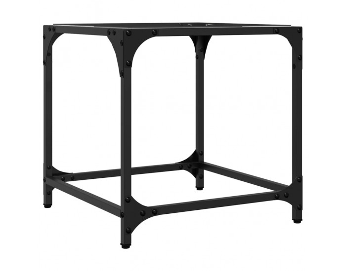 Sonata H Маси за кафе с прозрачен стъклен плот 2 бр 40x40x40 см стомана