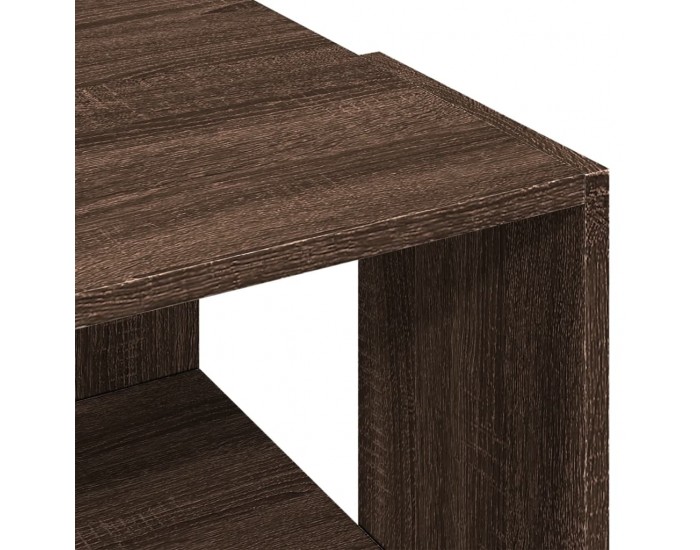 Sonata H Кафе маса, кафяв дъб, 89,5x48x30 см, инженерно дърво