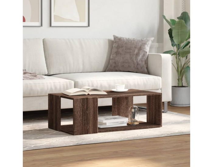 Sonata H Кафе маса, кафяв дъб, 89,5x48x30 см, инженерно дърво