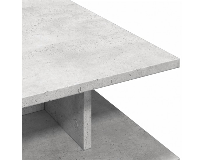 Sonata H Кафе маса, бетонно сива, 102x55x35 см, инженерно дърво