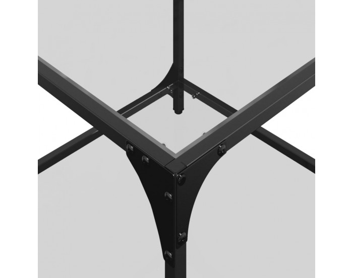 Sonata H Маси за кафе с прозрачен стъклен плот 2 бр 50x50x40 см стомана