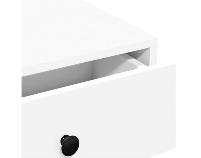 Sonata H Маса за кафе, бяла, 90x90x28 см, инженерно дърво