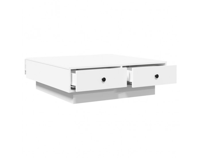 Sonata H Маса за кафе, бяла, 90x90x28 см, инженерно дърво