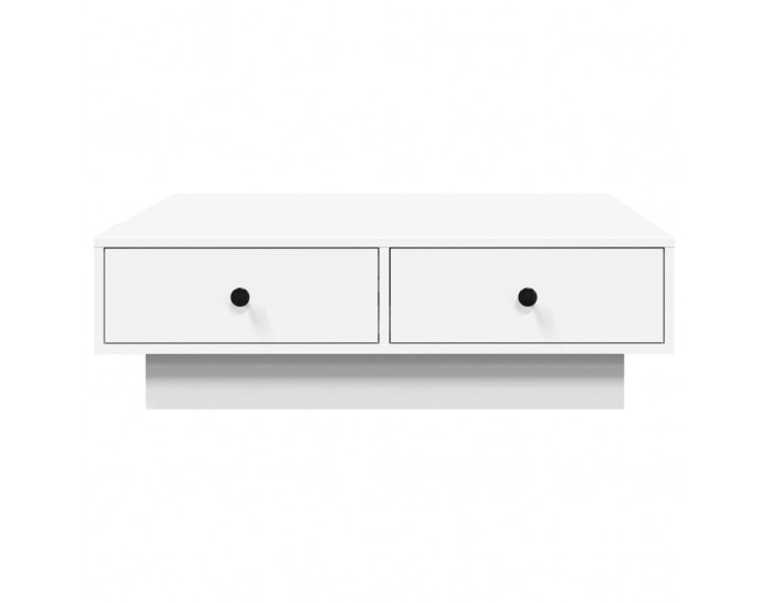 Sonata H Маса за кафе, бяла, 90x90x28 см, инженерно дърво