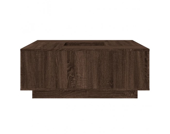 Sonata H Кафе маса, кафяв дъб, 100x100x40 см, инженерно дърво